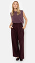 Âme antwerp michel wide pleated pants plum